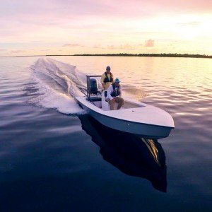 Xpress Fishing Boat Sunset via GoPro Drone
